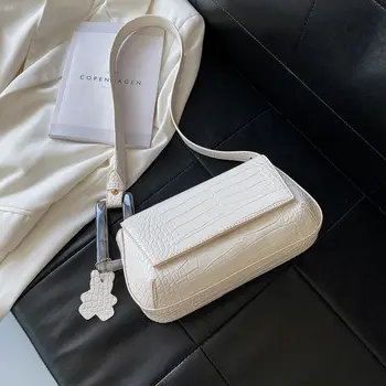 

Fashion Women Baguette Purse Handbags PU Leather Female Shoulder Bags Simple Retro Ladies Armpit Bag Small Tote Bag for Travel