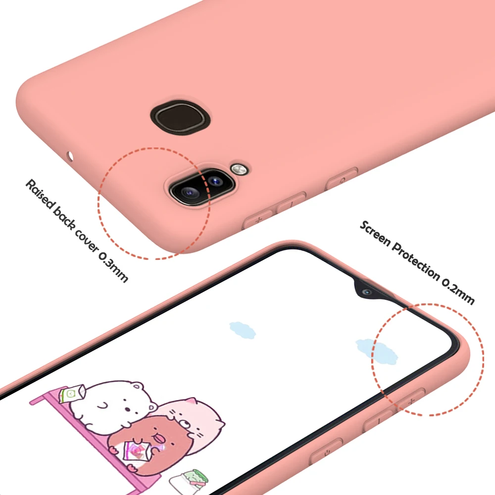 Soft Matte Silicone TPU Phone Case - Solid Color Protective Cover