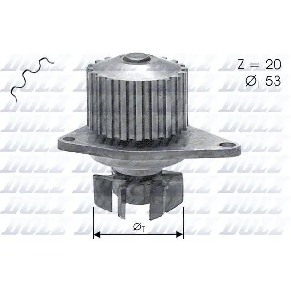 Помпа Peugeot 306/309/405, Citroen ZX/Xsara/AX 1.0-1.4/1.4D 87 D
