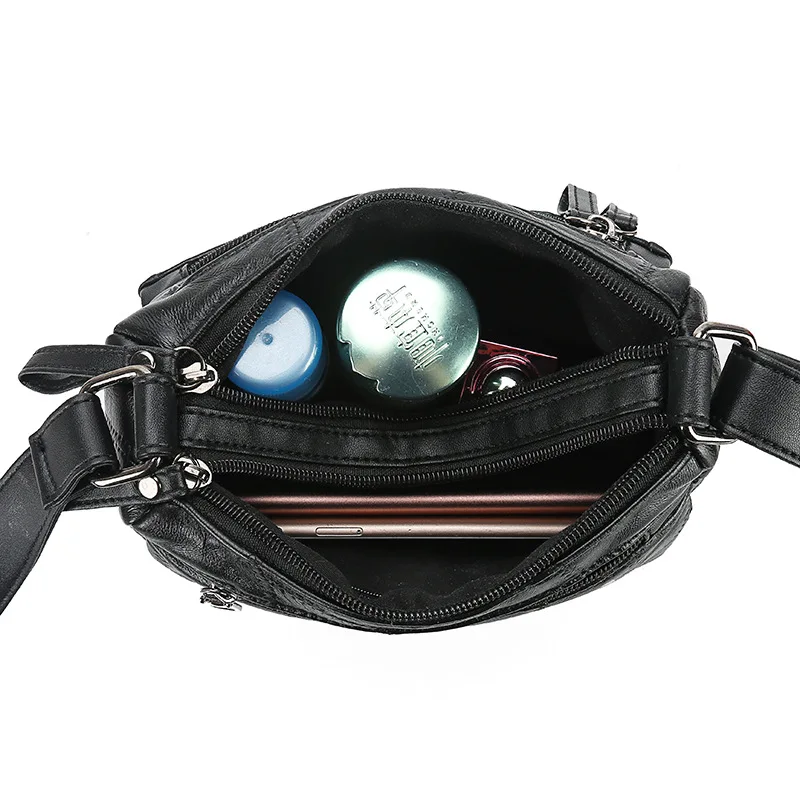 

Leather Bag Women's 2019 New Style Joint Sheepskin WOMEN'S Bag Fashion Soft Leather Square Sling Bag Middle-aged Mommy Bag Shoul