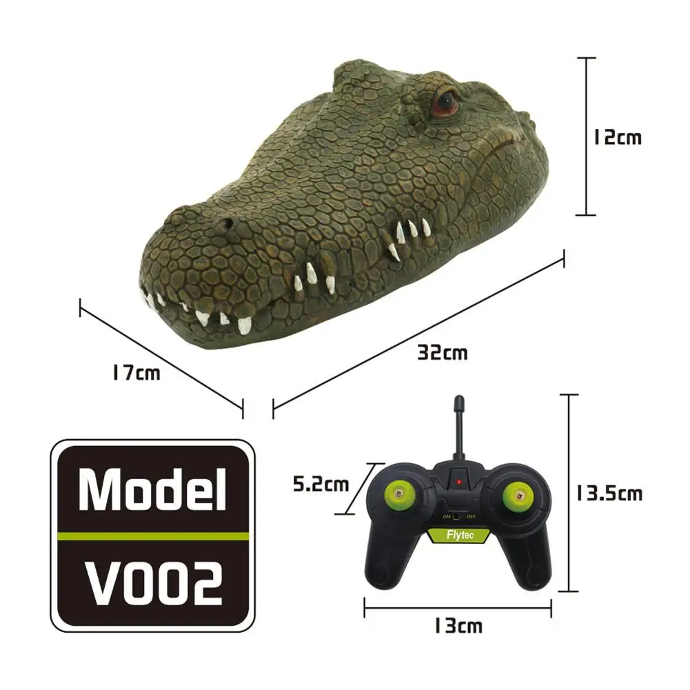 Motor da Escova Modelos de Resina de Animais Flytec Controle Remoto Barco 7 Kmh 4ch Veículo Simulate Crocodilo Crianças Navio Aves Aquáticas 2.4g rc 7 de Resina de Animais Simulate Crocodilo Crianças Navio aves aquáticas