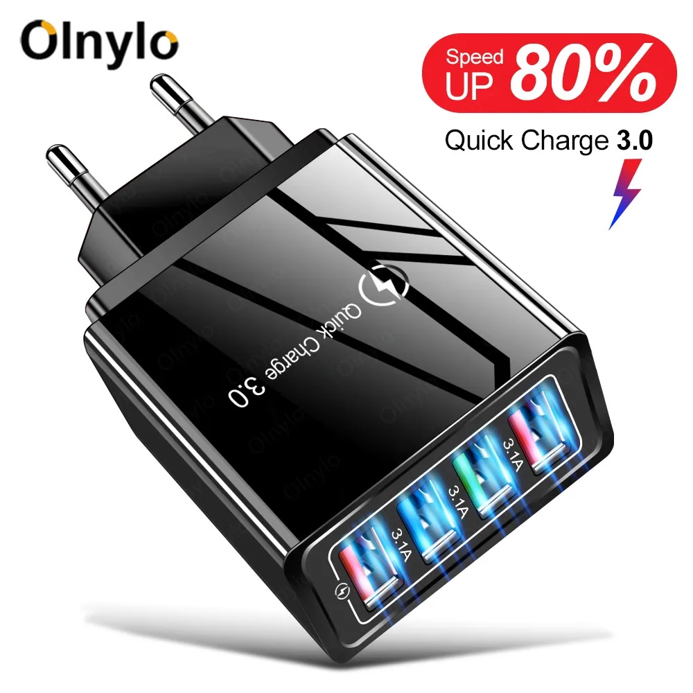 Tasa de descuento Cargador USB de carga rápida 3,0 para móvil, adaptador de teléfono para iPone 12pro 7, Huawei Mate 30, cargador móvil de pared portátil 531y0B6Jw11
