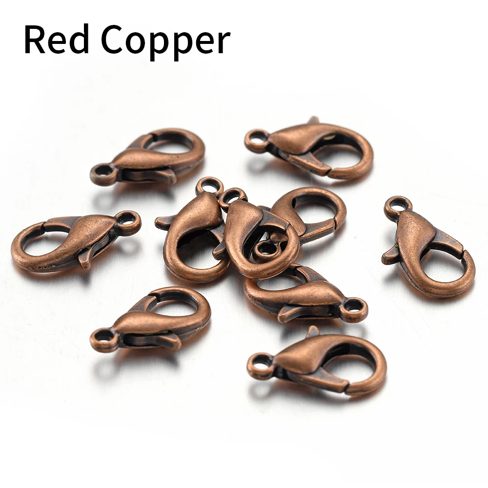 100pcs Lobster Clasps for Bracelets Necklaces DIY Hooks Chain Closure Accessories for Jewelry Making Findings Wholesale