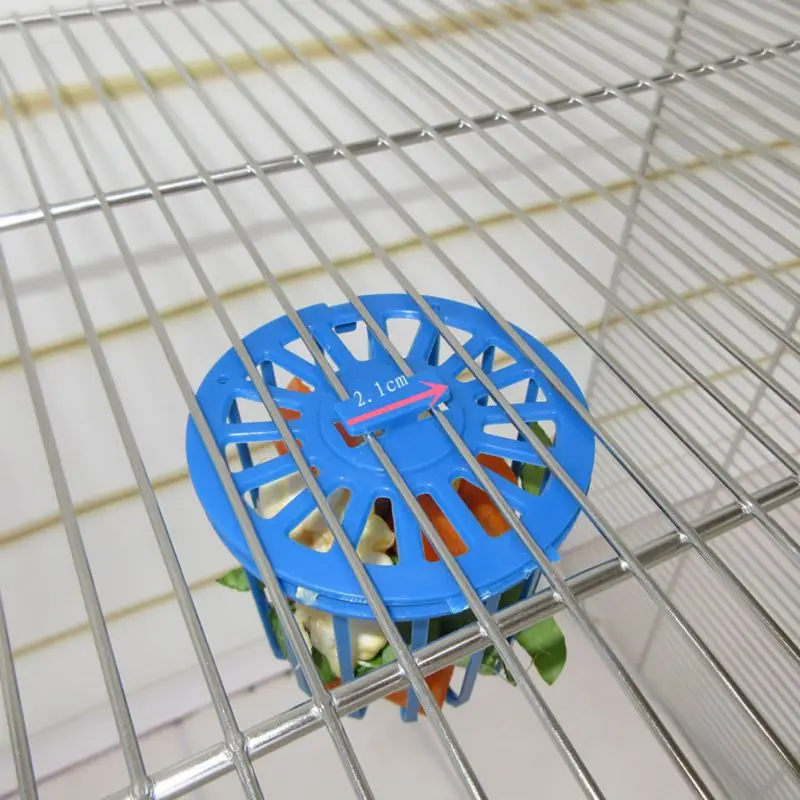 Bird Feeder Bird Parrot Feeder Cage Fruit Vegetable Holder Cage Hanging Basket Container Pet