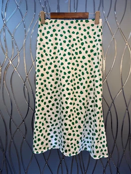 

2020 Spring New Women's Wild Simple Printed Spots Skirt 0505