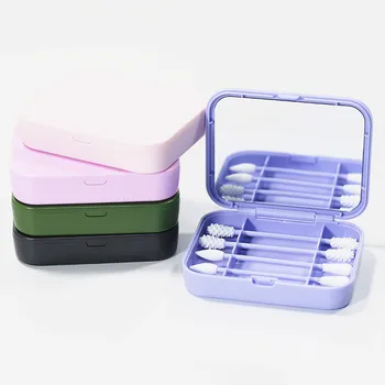 

4 Pcs/Box Double Head Reusable Swab Portable Ear Cleansing Cosmetic Silicone Buds Swabs Sticks For Cleaning Makeup Touch-Ups