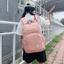 Школьная сумка для школьников средней школы, Женский школьный рюкзак в Корейском стиле, стиль, INS Wind, для молодых студентов, простой, Junio