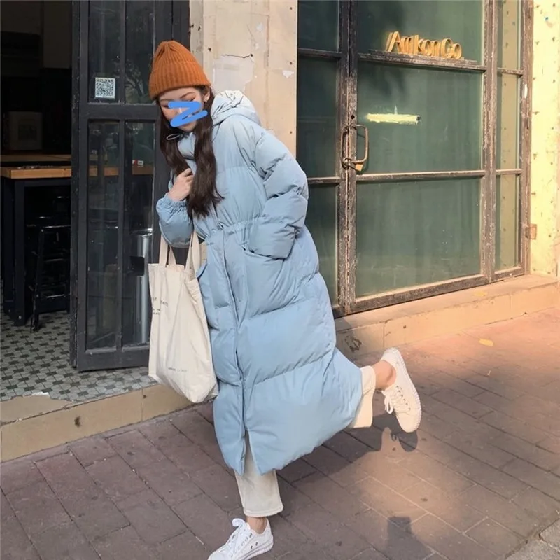 

Autumn and winter new loose solid color thinner waist drawstring thick warm cotton jacket 2020 women's clothing