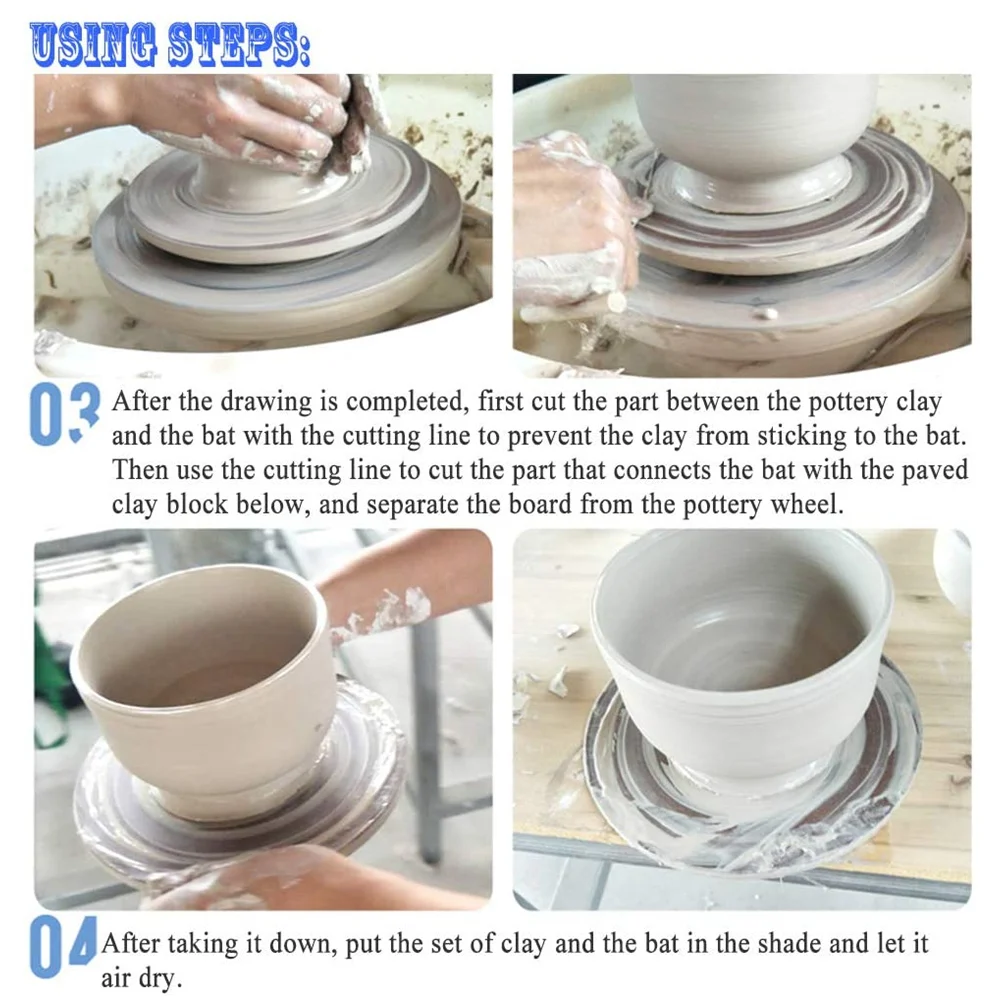 Pottery Wheel Bat Drying Fiberboard 12-35CM Pottery Drying Board DIY Clay Tool Ceramic Sculpture Balanced Turntable Tray pottery tools clay sculpting tools pottery sculpting tools clay craft tool