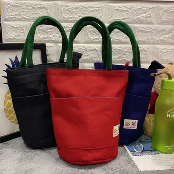 

Canvas Food Storage Bag Insulated Cold Picnic Carry Case Thermal Lunch Box Travel Necessary Food Container Picnic Handbag Tote