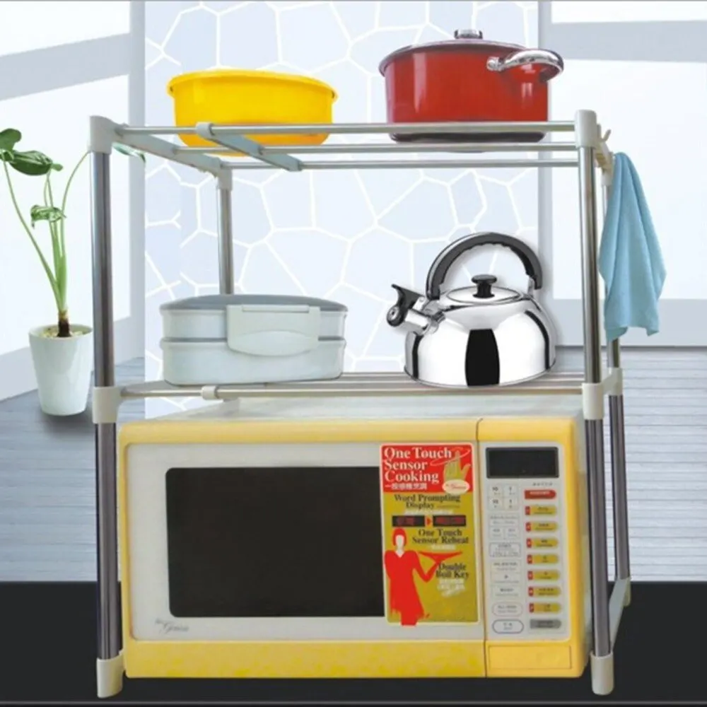 Standing Type Kitchen Microwave Oven Storage Rack2