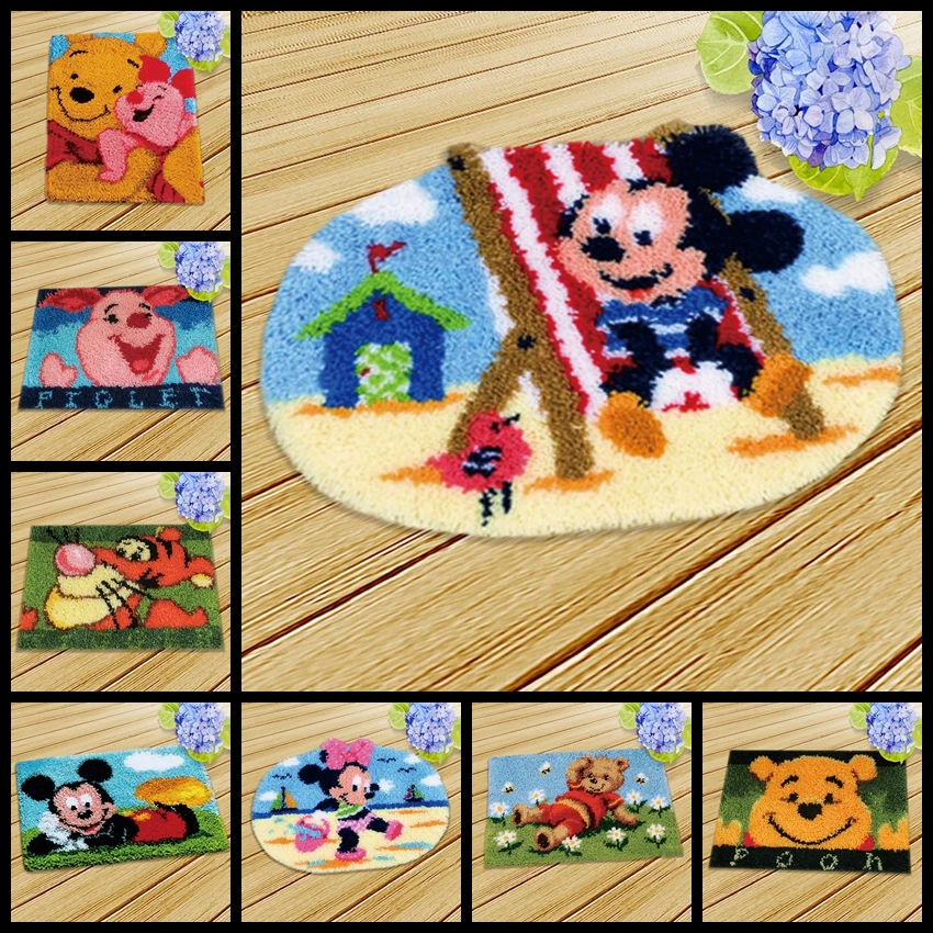 

Latch Hook kits Pillow Butterfly Diy Handmade Printed Canvas Cushion Latch Hook Kits DIY Unfinished accessories