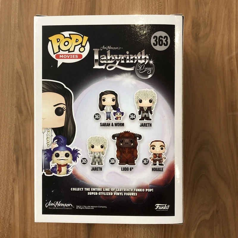 Funko pop официальные фильмы: лабиринт Сара и червь Виниловая фигурка Коллекционная