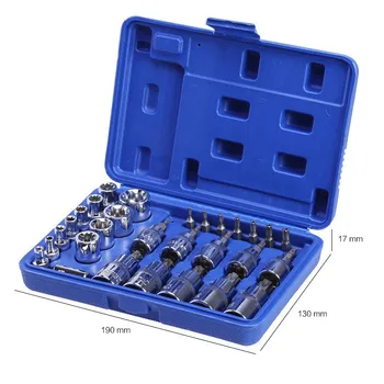 

29 PCS Bit Tools Set Torx Star Socket Set & Bit Male Female E & T Sockets