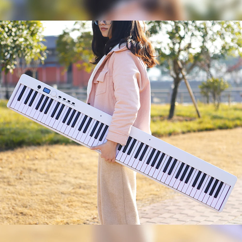 88 Keys Portable Folding Electronic Piano with Dual Speaker and Bluetooth for Beginner Professional Electronic Music Piano