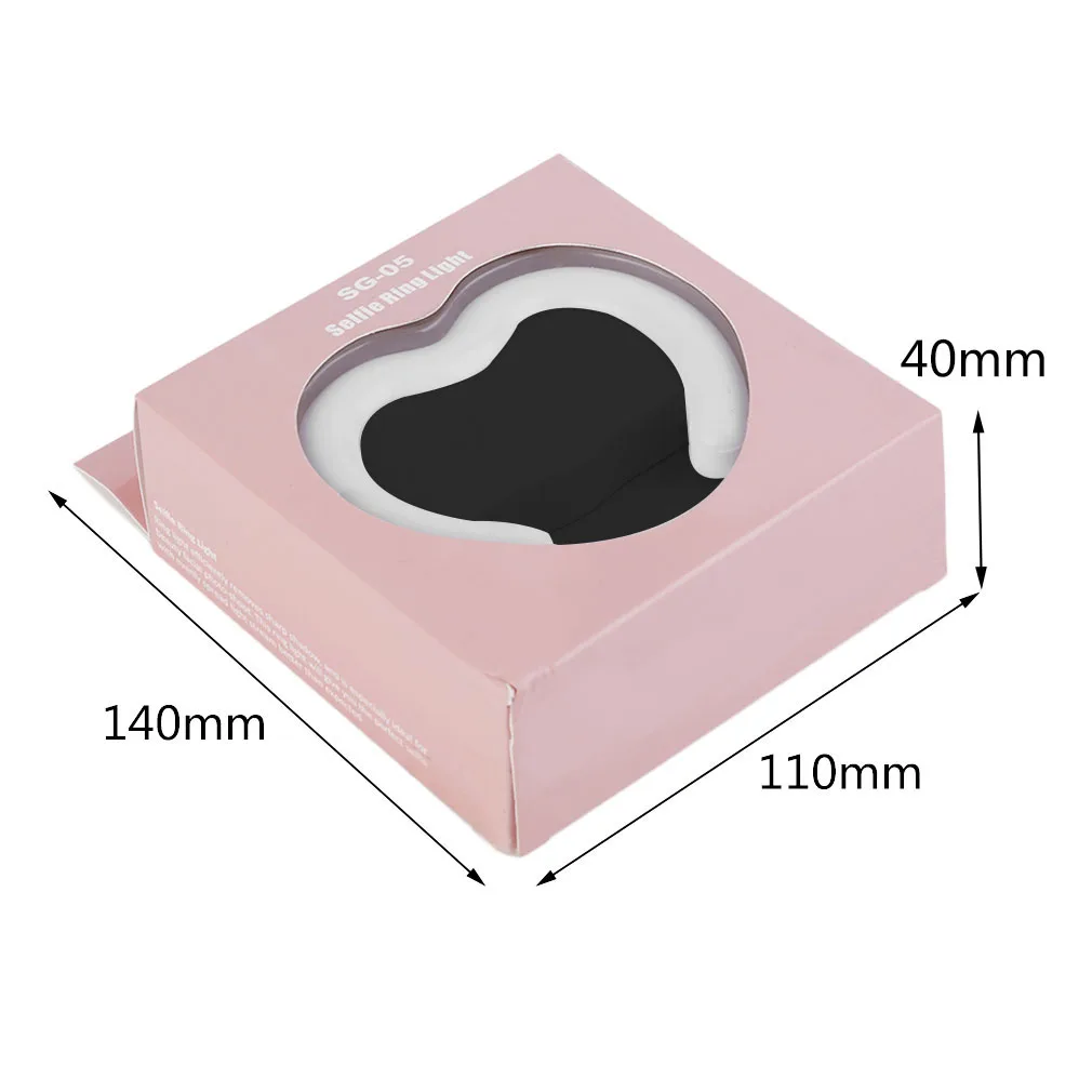 Heart Shape Smart Phone LED Selfie Lamp Ring Light Portable Rechargeable Ring Light Enhancing Photography For iPhone