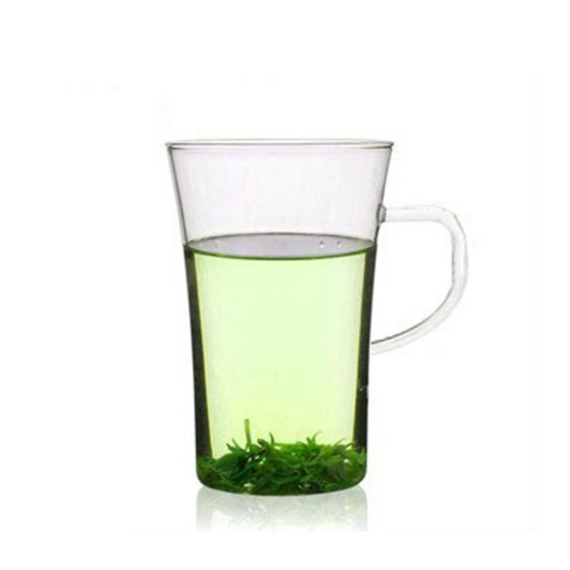 Green tea cup colourless transparent heat-resistant glass belt holds the cup High borosilicate Glass Home Water Cup 350ml