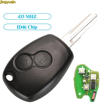 

jingyuqin Remote Car Key 433mhz ID46 PCF7946 PCF7947 Chip For Renault Megane Modus Clio Kangoo Logan Sandero Duster 2 Buttons