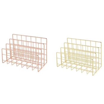 

Mail Organizer, 3-Slot Mail Holder, Metal Wire Mail Sorter for Letters, Mails, Books, Postcards and More, Pack of 2