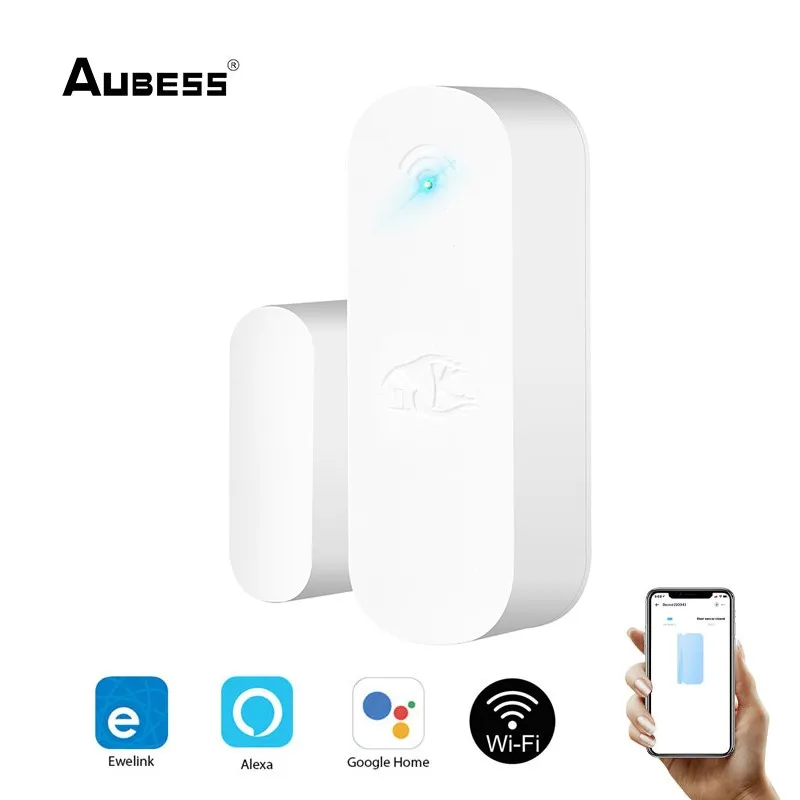 EWeLink Smart WiFi Door Sensor Door Open Closed Detectors WiFi App Notification Alert Security Alarm Support Alexa Google Home 