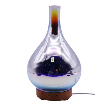 

100Ml Glass Aromatherapy Humidifier Essential Oil Diffuser Ultrasonic Humidifier 3D Aromatic Night Light Aroma Essential Oil Wit