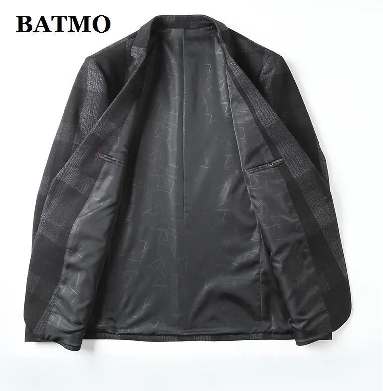 BATMO Новое поступление осенний высококачественный повседневный мужской блейзер, мужские шерстяные куртки, большие размеры M-4XL 909