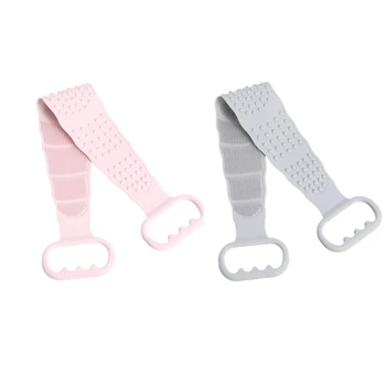 

HOT Silicone Back Scrubber for Shower, Handle Body Washer, Exfoliating Texture Scrubbing Pad