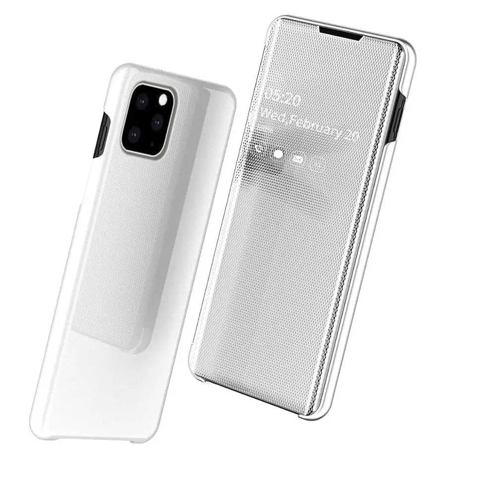 FLOVEME умный зеркальный чехол для samsung Galaxy A70 A10 A50 A30 M20 A750 A20E чехол для Galaxy S10 S9 S8 плюс S7 Edge Note 9 8 чехол-книжка - Цвет: White