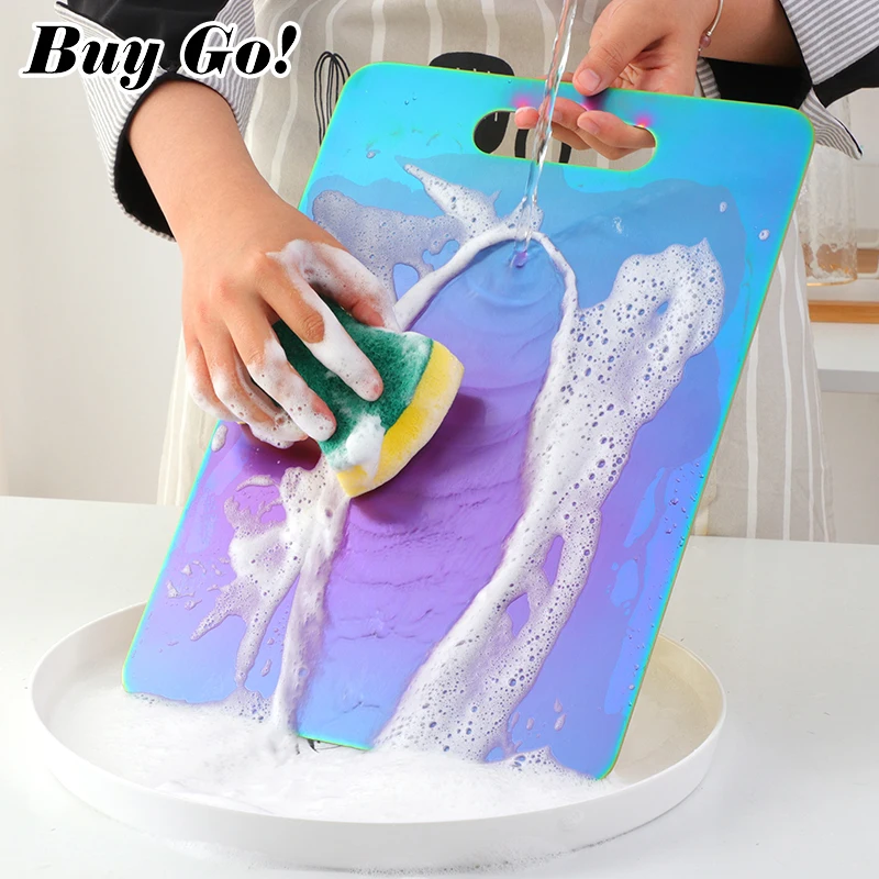  1PCS Stainless Steel Durable Chopping Board Non-Slip Kitchen Cutting Board Vegetable Meat Tools Kit - 4000022231585