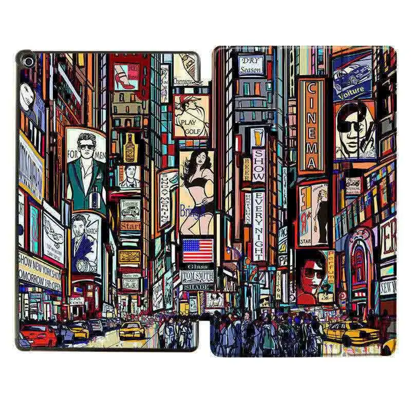 AM20 MTT чехол для планшета для Amazon Kindle Fire HD 10 дюймов ультра тонкий из искусственной кожи трехслойный флип-стенд смарт-чехол защитный чехол - Цвет: AM20