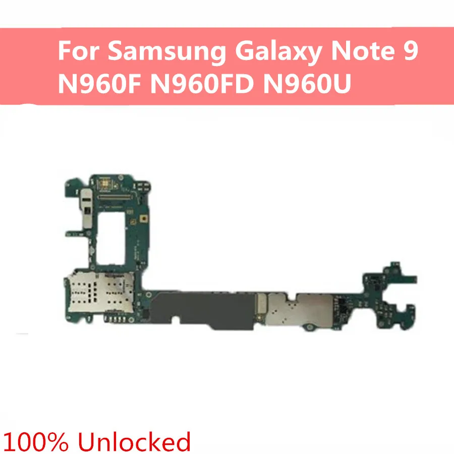Оригинальная материнская плата для samsung Galaxy Note 9 N960F N960FD N960U разблокированная материнская плата с полным чипом телефонной платы