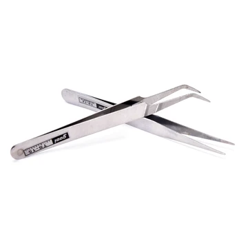 

2PCS Professional Tweezers For Nail Art/Face Care/Eyelash Extension Blackhead Acne Blemish Pimple Remove Tool