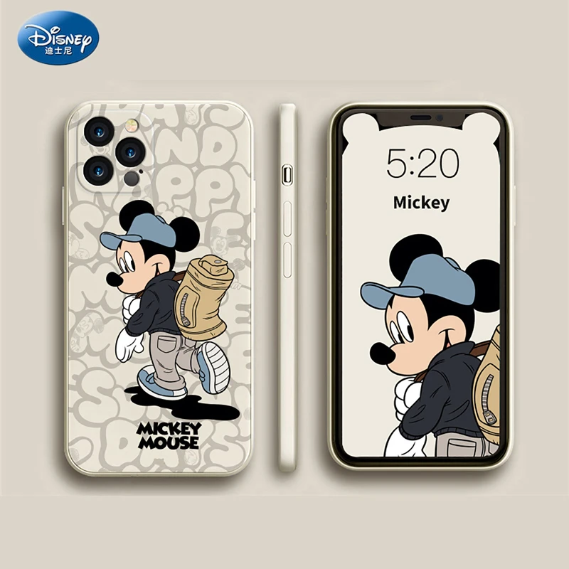 Disney Minnie Mickey Silicone Case For Iphone 13 13 Pro 12 12pro Iphone12pro Maxofficial Liquid Silicon 360 Full Cover Mobile Phone Cases Covers Aliexpress