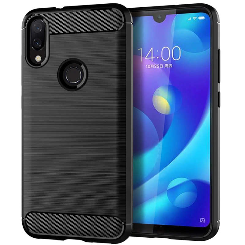 Чехол из углеродного волокна для Xiaomi Mi Play Силиконовый противоударный чехол CC9 CC9E