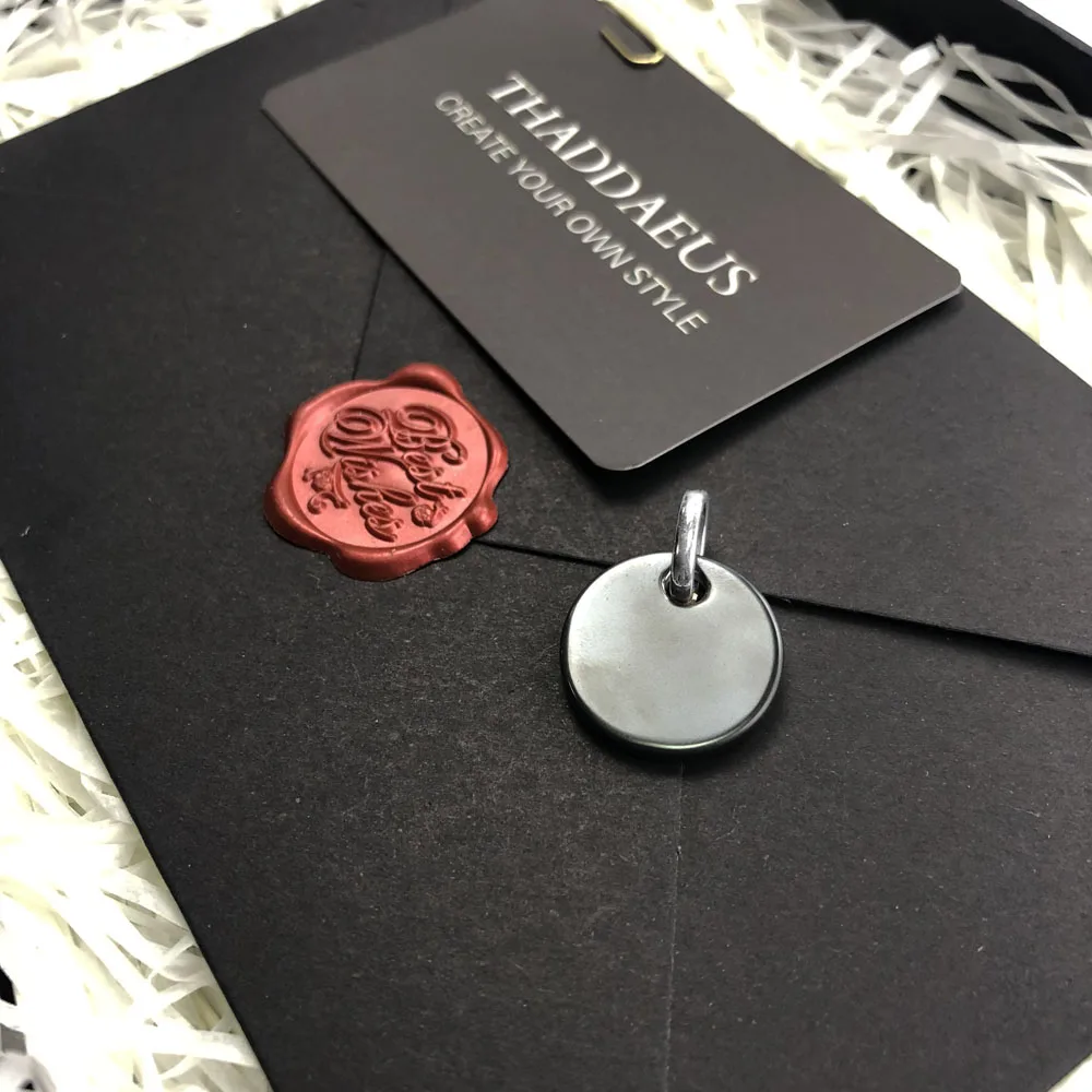 Подвеска с Круглым Диском украшение из гематита зима 2019 новые модные ювелирные