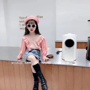 

2020 autumn new products hot style children's clothing girls cotton shirt trendy cute all-match skirts