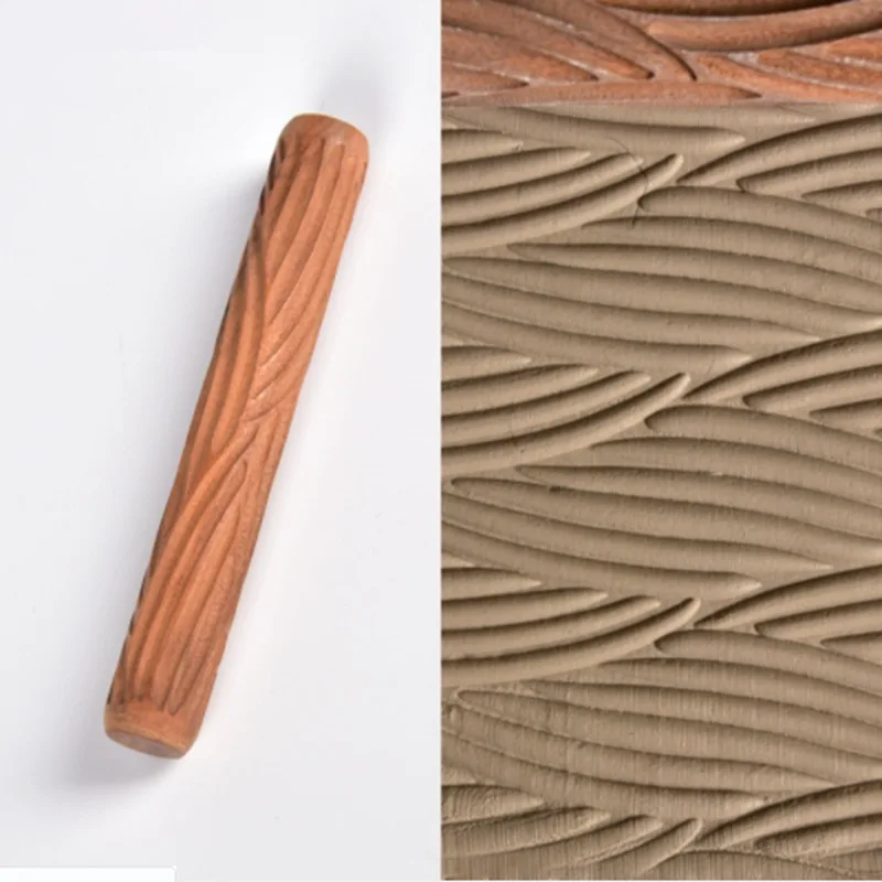 Керамический инструмент Дерево резная текстура принт в виде грязи прокатки тисненый цветок тисненый узор брызговик ZXX9165 - Цвет: Ripple