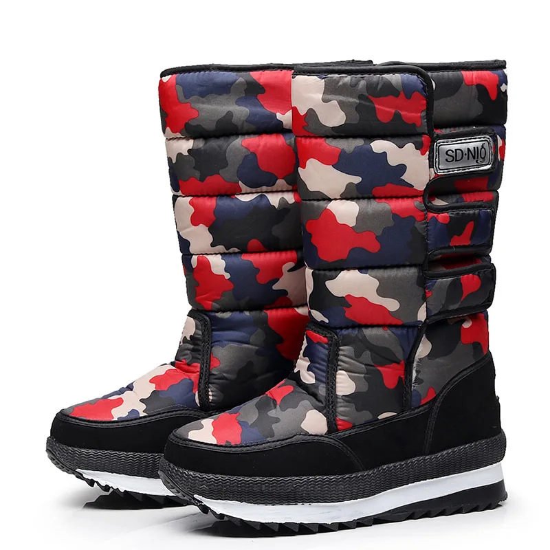 Men's Platform Thick Plush Waterproof Snow Boots with Slip-resistant soles in Sizes 34 - 47 6