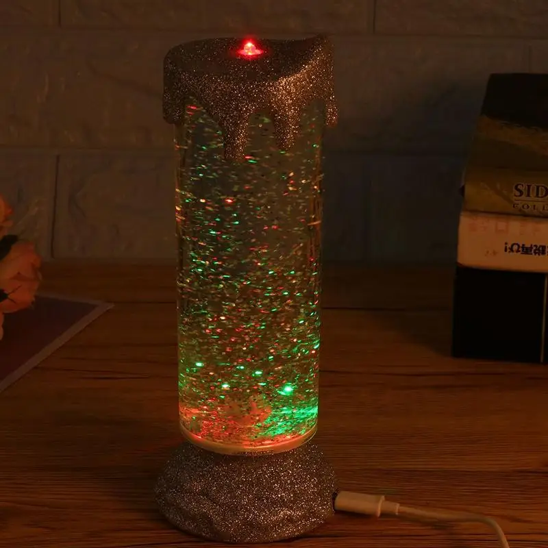 Меняющий цвет светодиодный USB Кристалл Cnadle электронный беспламенный мерцающий Cnalde цветной яркий Ночной свет без батареек