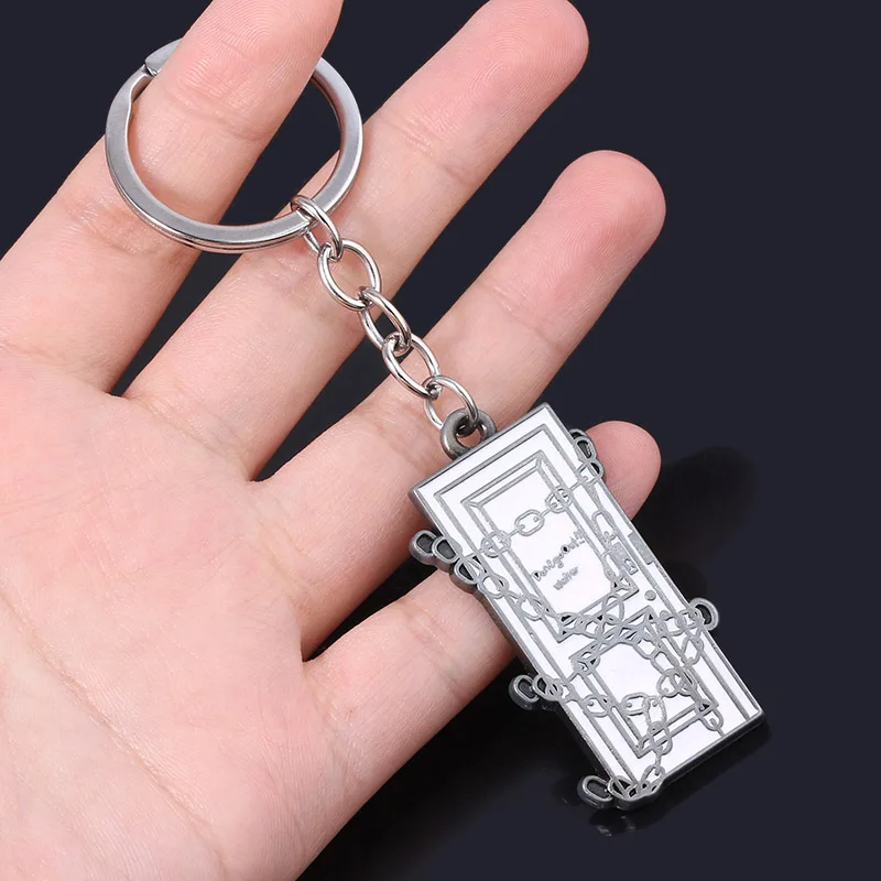 

Game Silent Hill 2 Keychain Link Chain Square Key Chains for Women Men Car Keyring Key holder Jewelry
