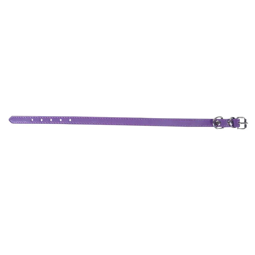 Хоббилан регулируемые ошейники из искусственной кожи для домашних животных для кошек щенков ошейник - Цвет: Purple