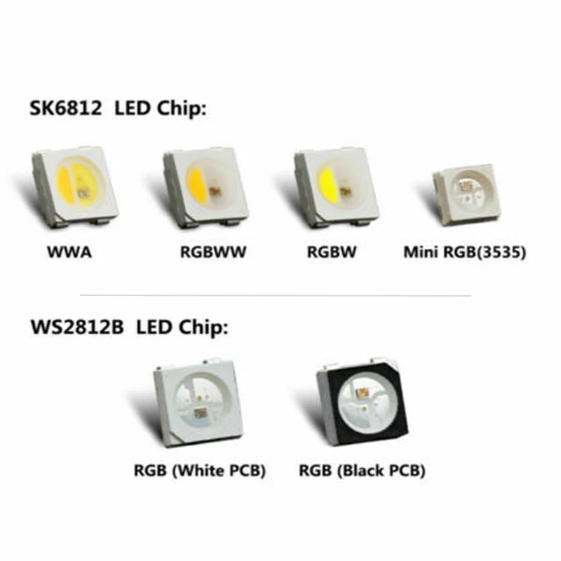 10~ 1000 шт WS2812B(4 контакта) 5050 SMD черный/белый версия WS2812B SK6812 индивидуально Адресуемая цифровая RGB RGBW светодиодный чип DC5V