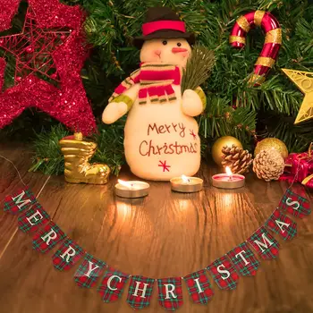 

Christmas Banner Hanging Ornament Merry Christmas Banner Photo Booth Props New Year'S Eve Decorations Festival Supplies