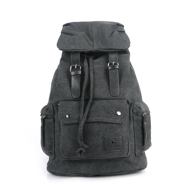 MANJIANGHONG Series Canvas Backpack Large Bag Fashion Casual Canvas Bag for Both Men And Women Outdoor Travel Bag