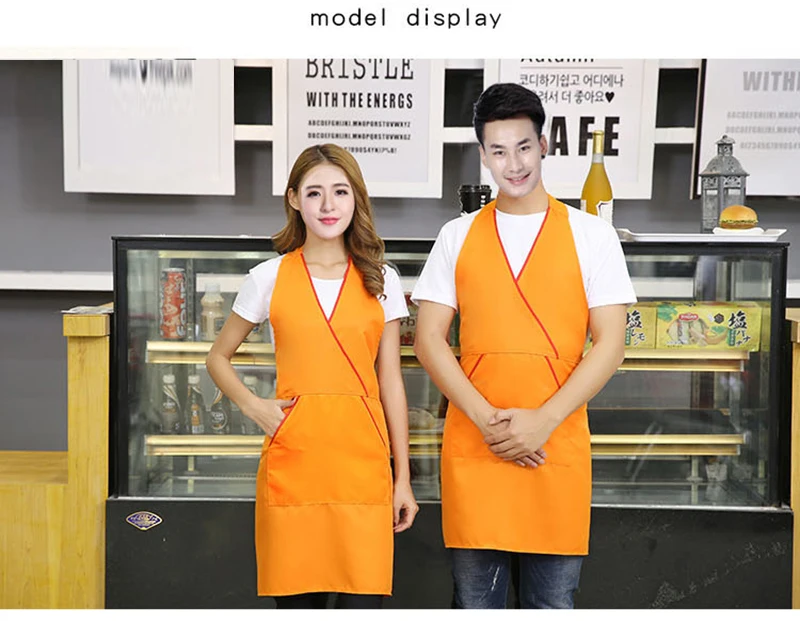 Fashion cute beauty nail mother and baby coffee shop waiter overalls apron25