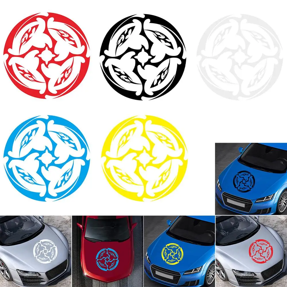 

5Colors D-1066 Car Auto Body Sticker Engine Hood Flame Self-Adhesive Vinyl Graphics Decal Waterproof General 50*50cm Car Sticker