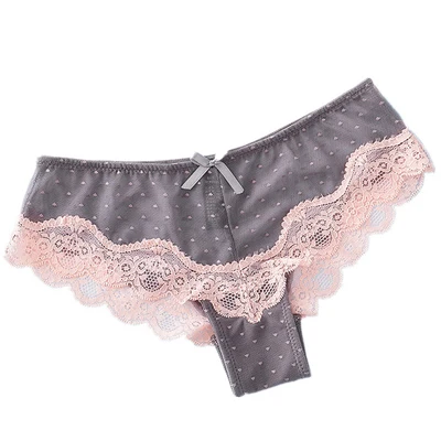 1pcs Color 4 1/2 шт., кружевные сексуальные трусики для женщин, женские одноцветные Сексуальные трусы с низкой посадкой, женское нижнее белье, трусики с перекрестными лямками, кружевное белье, стринги - Цвет: 1pcs Color 4