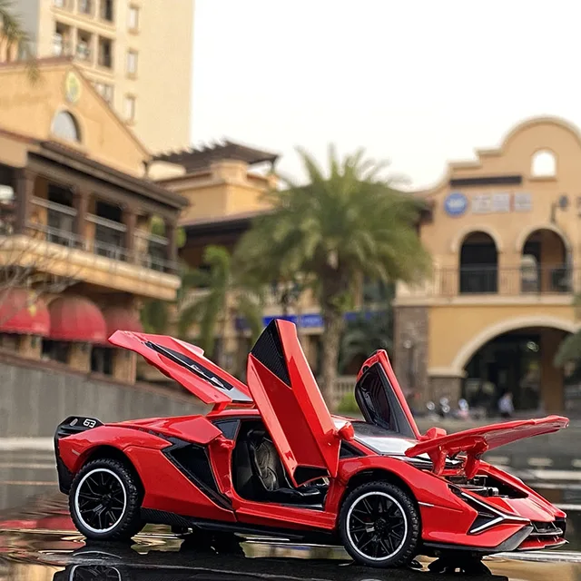 1:32 SINA Alloy Sports Car Model Diecast Metal Toy Vehicles Car Model Simulation Sound and Light Collection Childrens Toy Gift 5