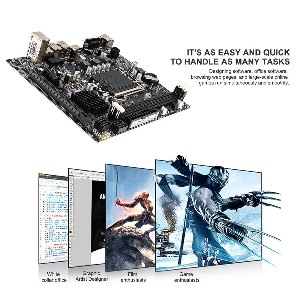 H61 настольная материнаская плата LGA 1155 Материнская плата USB2.0 DDR3 1600/1333 для Интерфейс обновления Intel SATA2 профессиональная материнская плата