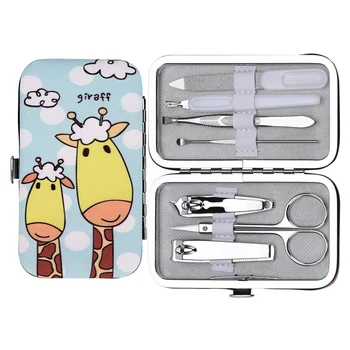 

Kids Manicure Set,Nail Clippers Set Stainless Steel Personal Manicure And Pedicure Grooming Kit 7 In 1 For Children-01